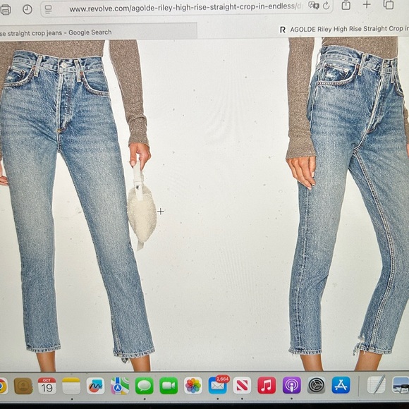 AGOLDE Riley High Rise Straight Crop Jeans 29 NWT - Picture 4 of 16